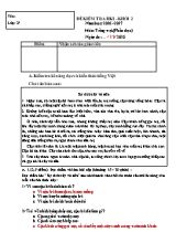 Đề kiểm tra học kì I Tiếng việt lớp 2 (Kèm đáp án) - Năm học 2016-2017